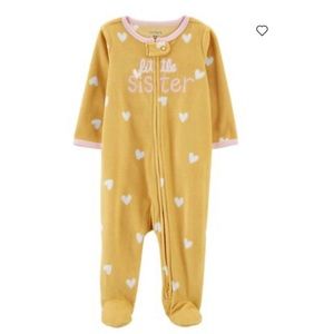 Carters Newborn Little Sister 2-Way Zip Fleece Sleep & Play